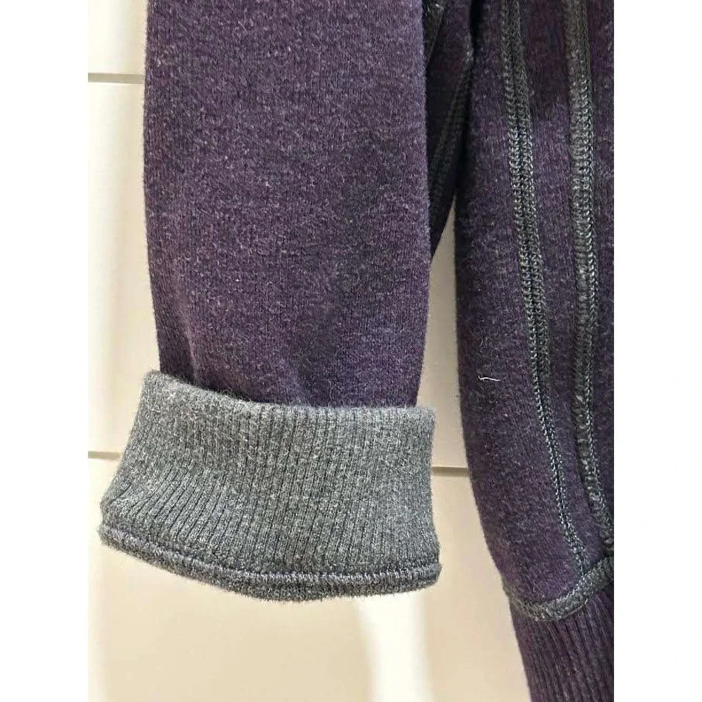 Tommy Bahama Reversible Quarter Zip Pullover Sweatshirt Mens Large Grey Purple